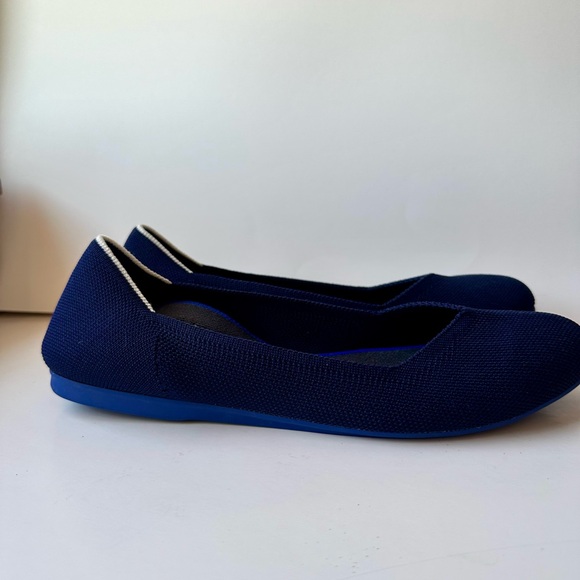 Rothy’s The Flat Round Toe Maritime Navy Slip On Knit Size 11 Ballet - Picture 7 of 12
